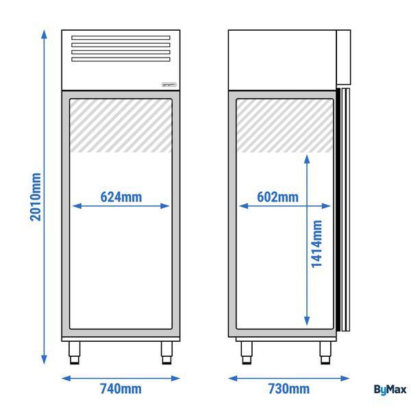 Холодильна шафа з нержавіючої сталі ECO - 600 л - з 1 дверима KS600ND фото