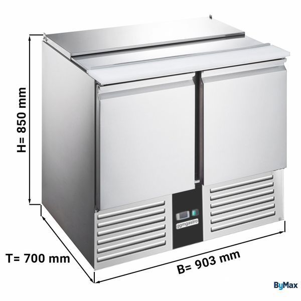Холодильний стіл саладетта PREMIUM - 0.9 x 0.7 m / 2 двері / 240 л  SAG97ND1 фото